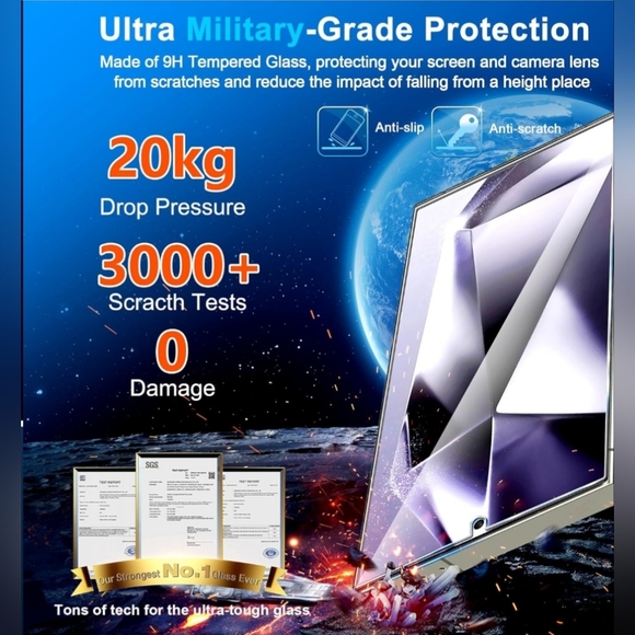 Samsung Galaxy S24 Ultra 9H Screen & Camera Protector Tempered Glass 6.8" 3 Pack - Picture 8 of 11